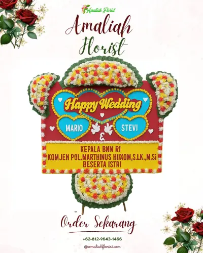 Karangan Papan Bunga Pernikahan di Rejowinangun